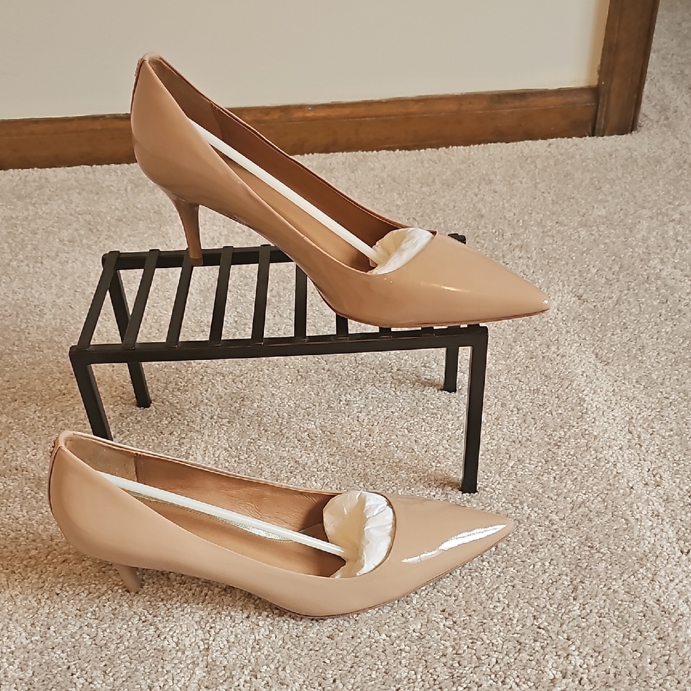 Coach Nude Patent Leather Heels